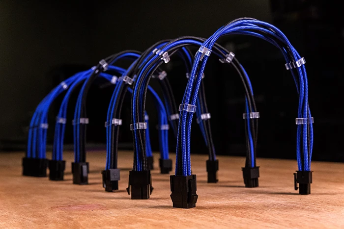 Cooler Master Sleeved Extension Cable Kit, 30cm, schwarz/blau