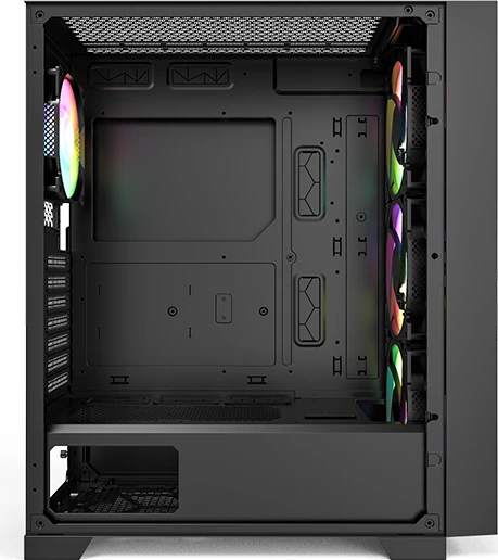 Montech Air 1000 Premium Black, schwarz, Glasfenster