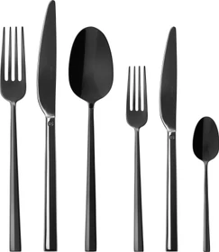 Sambonet Rock Edelstahl PVD Besteck-Set schwarz, 36-tlg.