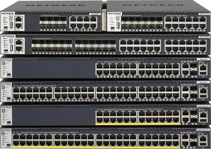 Netgear ProSAFE M4300 Desktop 10G Managed Switch, 20x RJ-45, 4x RJ-45/SFP+