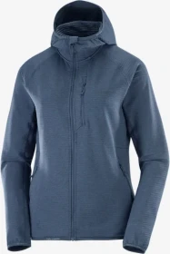 Salomon Essential Lightwarm Hooded Funktionsjacke blue nights (Damen)