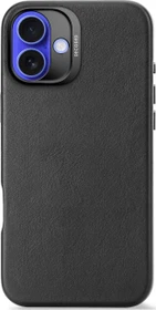 Decoded Leather Back Cover für Apple iPhone 16 Plus schwarz