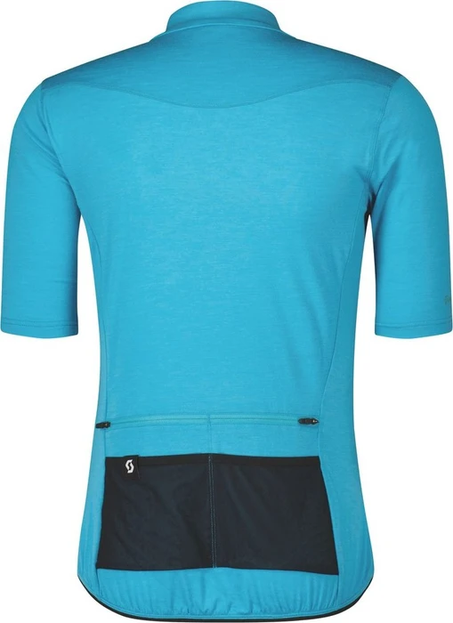 Scott Gravel Merino Trikot kurzarm nile blue/frost green (Herren)