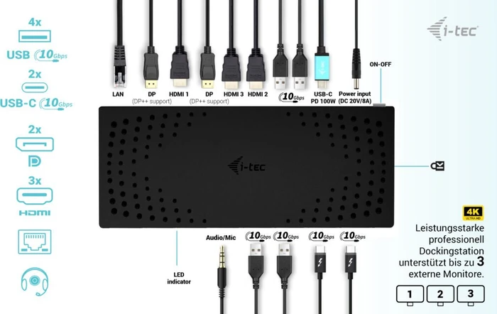 i-tec USB-C Docking Station Gen 2, USB4 [Buchse]