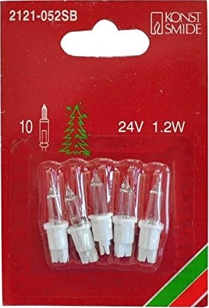 Konstsmide Ersatzbirne für Weihnachtsbeleuchtung klar 24V, 5 Stück
