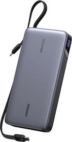 Ugreen Powerbank 25000mAh Built-in USB-C Kabel 165W grau
