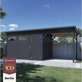 Bertilo Pentus 3 Gartenhaus Lounge 558x234cm anthrazit