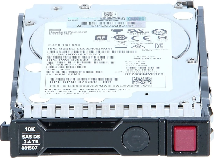 HPE 2.4TB Enterprise SFF SC 3yr Wty Digitally Signed Firmware HDD, 2.5", 512e