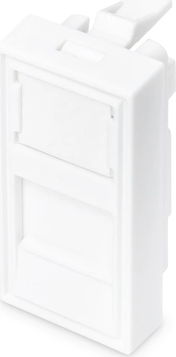 Digitus 22.5x45mm 1-Port Blende mit transp. Schriftfeld für DN-93802-5, Inhalt: 1x Blende, RAL9003