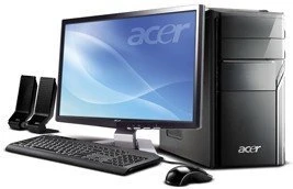 Acer Aspire M3641, Core 2 Quad Q6600, 3GB RAM, 640GB HDD, GeForce 9600 GT (91.D1M7Q.DCP)