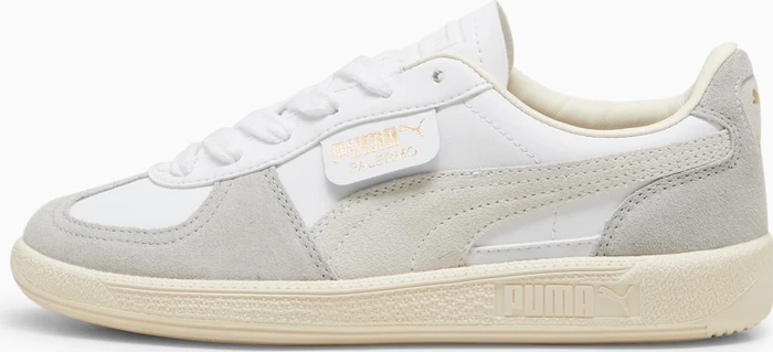 Puma Palermo Leather puma white/cool light gray/sugared almond (Junior)