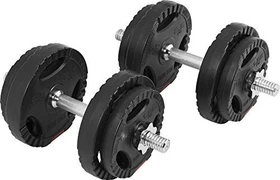 Gorilla Sports Kunststoff Gripper Kurzhanteln Sternverschluss Hantelstangen Set 20kg