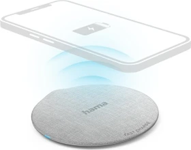 Hama Wireless Charger QI-FC10 Metal 10W kabelloses Smartphone-Ladepad weiß