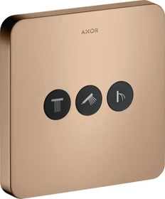 Hansgrohe Axor ShowerSelect softcube Kontrollfeld mit 3 Ventilen polished red gold