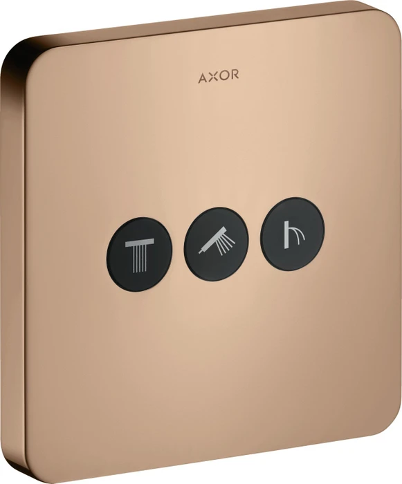 Hansgrohe Axor ShowerSelect softcube Kontrollfeld mit 3 Ventilen polished red gold