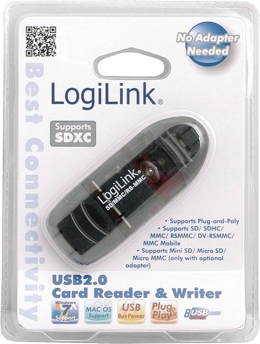 LogiLink Single-Slot-Cardreader, USB-A 2.0 [Stecker]