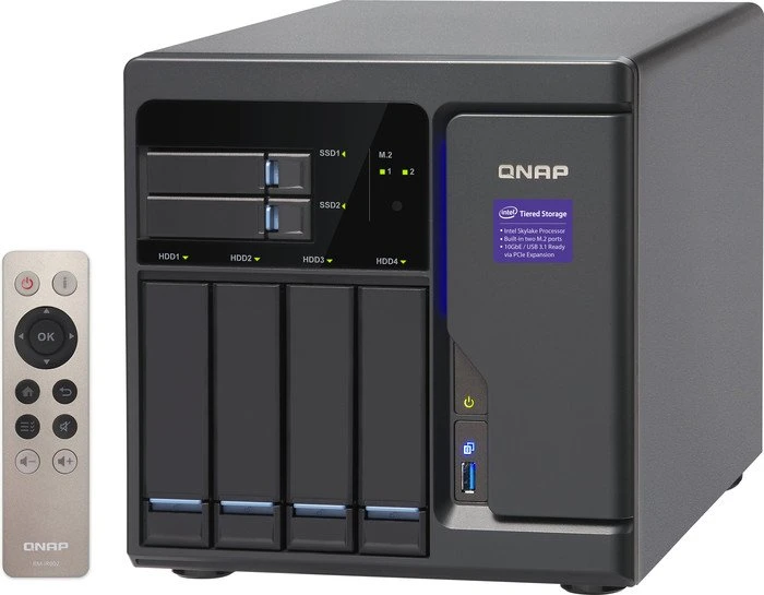 QNAP TVS-682-i3-8G, 8GB RAM, 4x RJ-45 1000Base-T, 5x USB-A 3.0