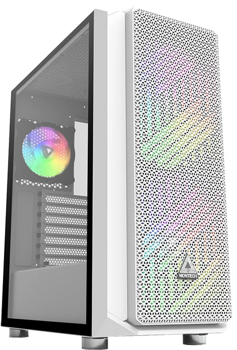 Montech Air X, weiß, Glasfenster