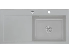 systemceram Mera 100 SL Einbau Becken rechts mit Ablauffernbedienung titan