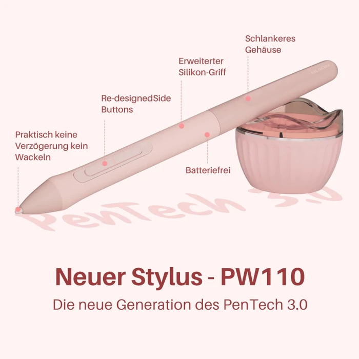 Huion Inspiroy 2 S H641P, Sakura Pink