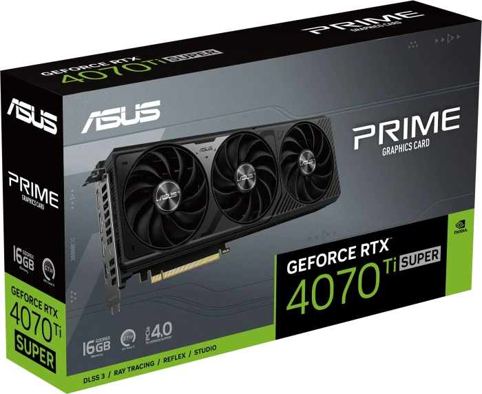ASUS Prime GeForce RTX 4070 Ti SUPER, PRIME-RTX4070TIS-16G-GAMING, 16GB GDDR6X, HDMI, 3x DP