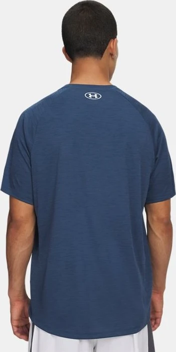 Under Armour Tech Textured Funktionsshirt kurzarm wham blue/white (Herren)