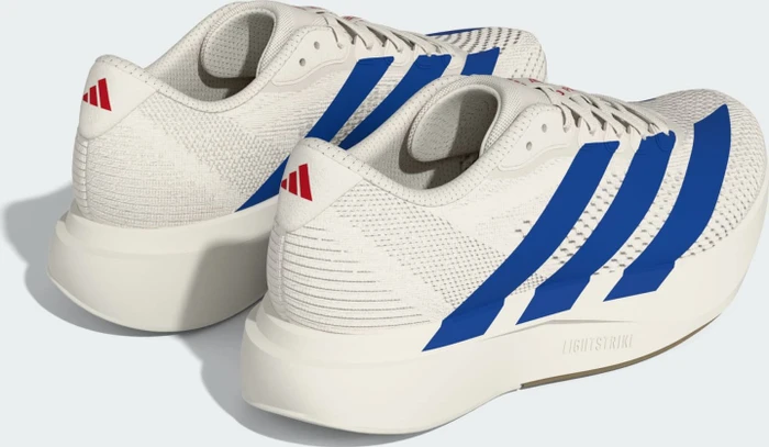 adidas Adizero Pacer core white/royal blue/pure ruby (Herren)