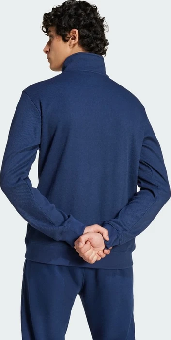 adidas Trefoil Essentials Waffle 1/2 Zip Sweatshirt night indigo (Herren)