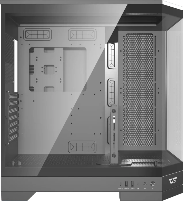 DarkFlash DQX90 Black, Glasfenster