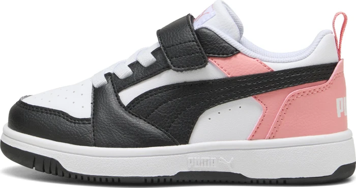 Puma Rebound V6 Lo puma white/puma black/pink fruit (Junior)