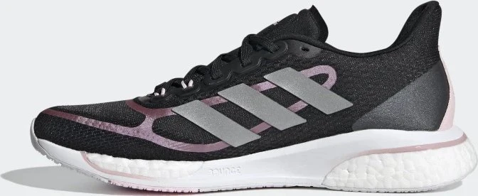 adidas Supernova+ core black/silver metallic/pink met. (Damen)