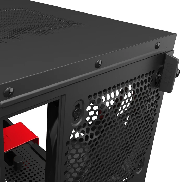 NZXT H210i, schwarz/rot, Glasfenster, Mini-ITX