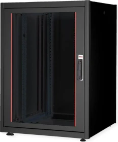 Roline / Secomp Basic 19" Netzwerkschrank 22HE, montiert, Glastür, IP20, RAL 9005, 800mm tief