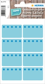 Herma Tiefkühletiketten Eiskristalle, 26x40mm, blau, 6 Blatt (48 Etiketten)