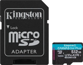 Kingston Canvas Go! Plus Gen4 R200/W160 512GB Kit, UHS-I U3, A2, Class 10