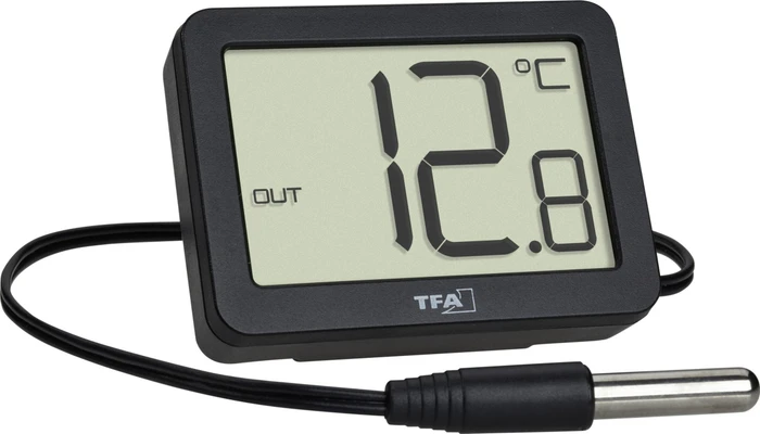 TFA Dostmann Innen-Außen-Thermometer schwarz, digital