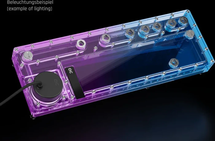 Alphacool Core Distro Plate 420 Links VPP/D5 mit VPP Apex Pumpe, Verteilerplatte