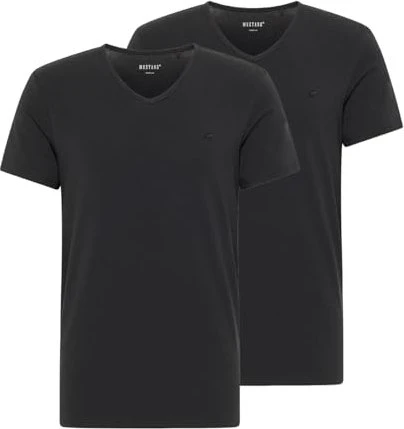 Mustang Amado 2er-Pack T-Shirt kurzarm schwarz (Herren)