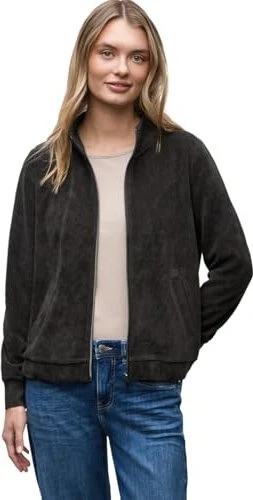 Street One Strukturjacke mit Zipper Jacke darkest brown (Damen)