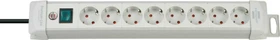Brennenstuhl Premium-Line mit Schalter, 8-fach, 3m, grau