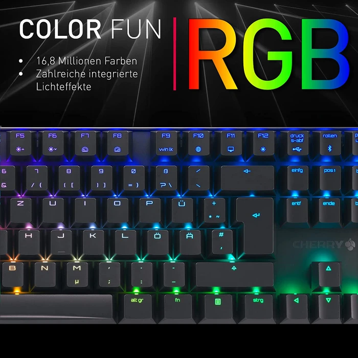 Cherry MX 8.2 TKL Wireless, silber/weiß, MX RGB RED, USB/Bluetooth, DE