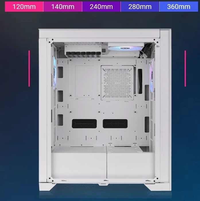 Thermaltake CTE T500 TG ARGB Snow, weiß, Glasfenster
