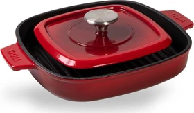 Woll Iron Guss-Grillpfanne 24x24cm rot