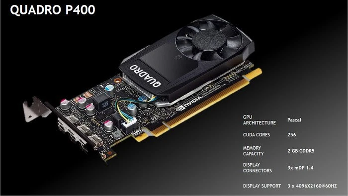 PNY Quadro P400 DVI, 2GB GDDR5, 3x mDP