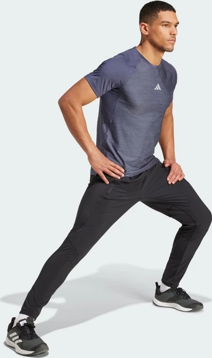 adidas Gym+ Training 3-Streifen Funktionsshirt kurzarm shadow navy mel (Herren)