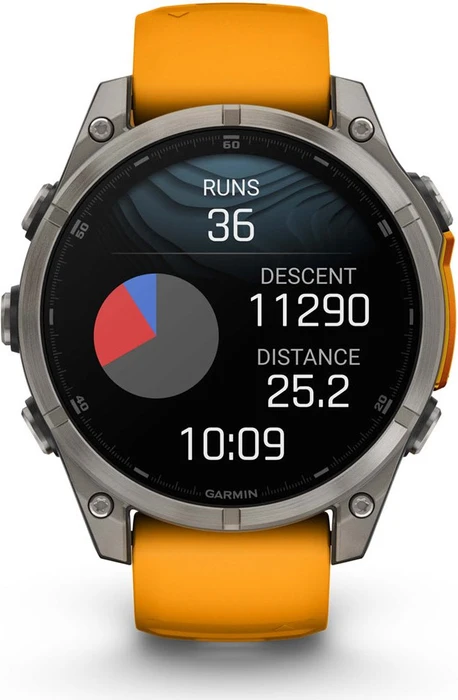 Garmin Fenix 8 47mm Sapphire titanium/spark orange
