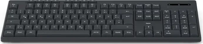 Hama WK-200 Funktastatur, schwarz, USB, DE