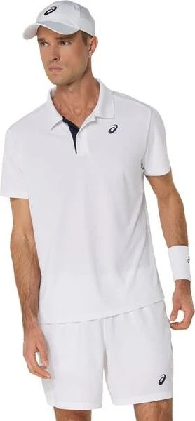 Asics Court Poloshirt kurzarm brilliant white (Herren)