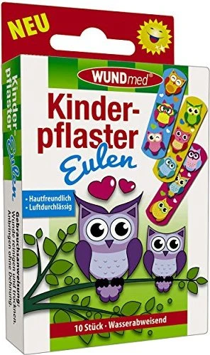 WUNDmed Eulen, 1.9 x 6.3cm, 10 Stück