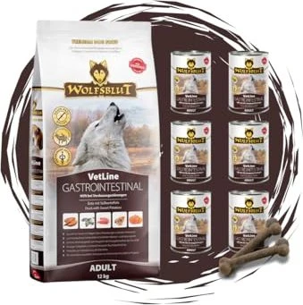 Wolfsblut VetLine, Gastrointestinal, mit Ente und Süßkartoffeln, 9.48kg (24x 395g)